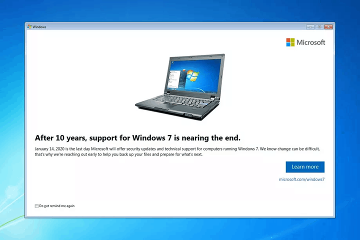 微軟開始向windows 7 用戶發出提醒 很快就會停止支援服務 Kitcle Limited